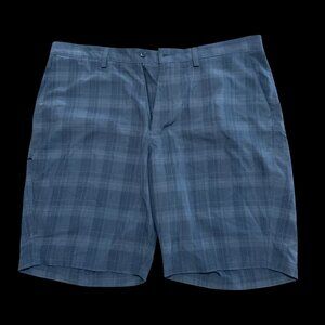 Grey Plaid Golf Shorts